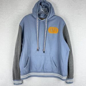 BIKE Women's Blue and Gray‎ Pullover Hoodie Size L